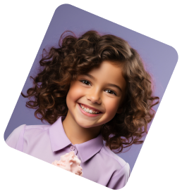 Example photo upload of a smiling girl, ready to be turned into a coloring page